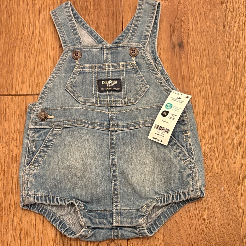 OshKosh B'gosh Light Blue Denim Baby Overalls